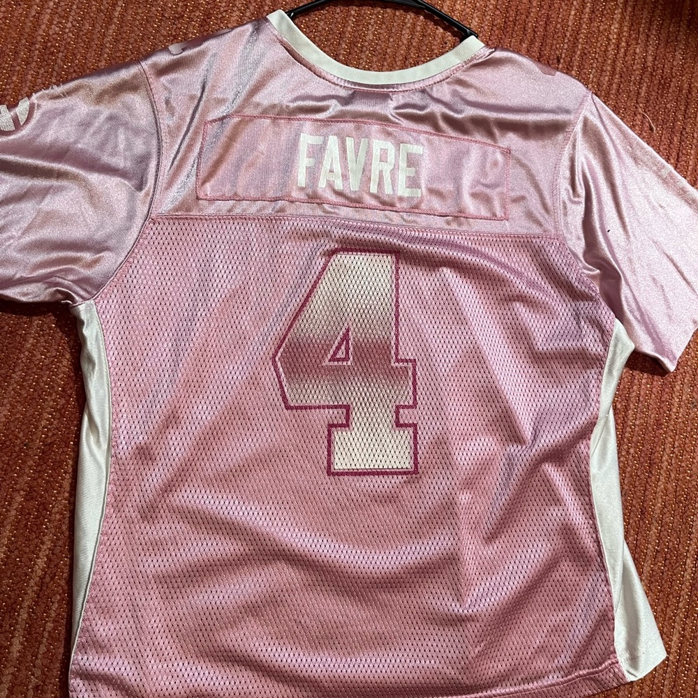 Green Bay packers pink Favre jersey